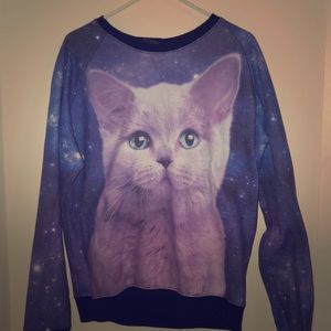 Galaxy crew neck, L